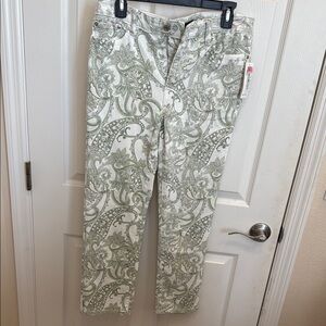 Ralph Lauren Cream and Green Paisley Pants